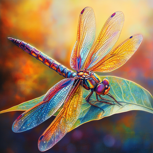 Colorful Dragonfly - Diamond Painting