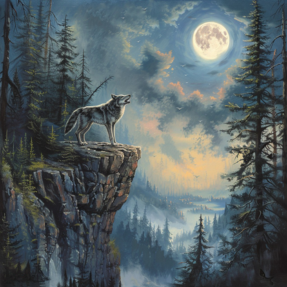 Lone Wolf - Diamond Painting