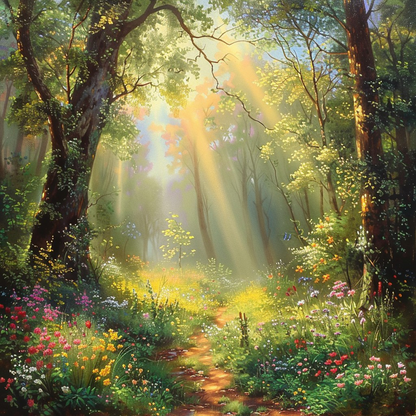 Light In The Forest - Diamond Painting