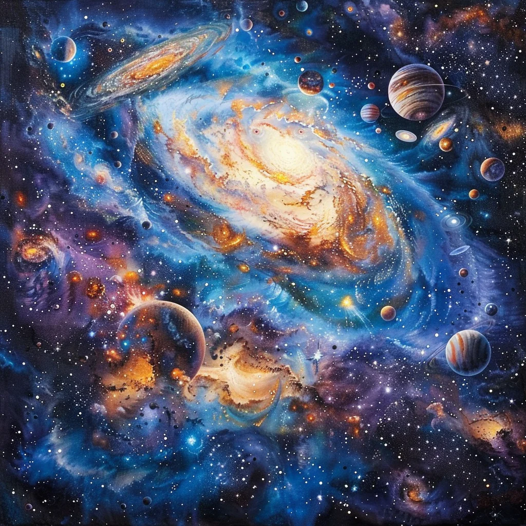 Abstract Galaxy - Diamond Painting