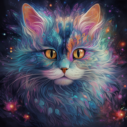 Colorful Cat - Diamond Painting