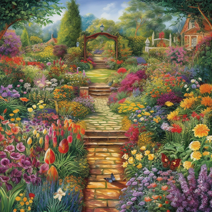 Vibrant Garden - Diamond Painting