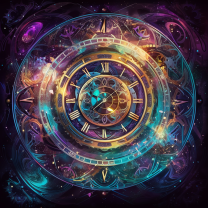 Clock Swirling - Diamond Painting