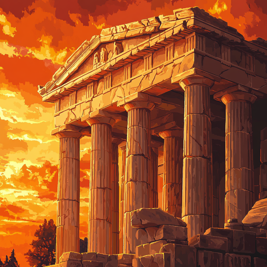 Greek Temple- Diamond Painting