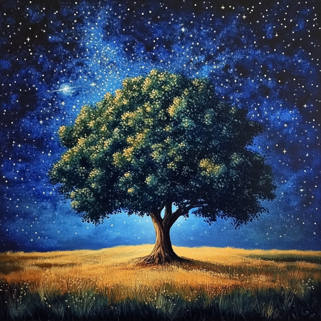 Tree Standing Alone - Diamond Painting