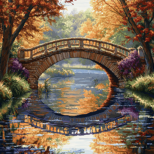 Classic Stone Bridge - Diamond Painting