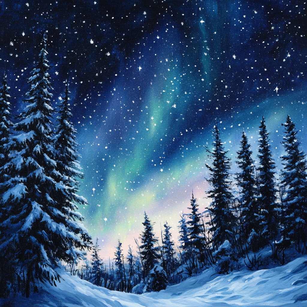 Starry Hristmas Night Sky - Diamond Painting