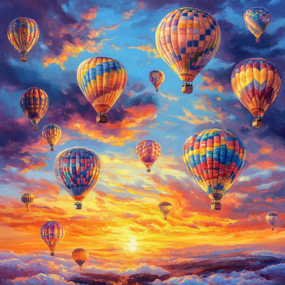 Hot Air Balloons - Diamond Painting