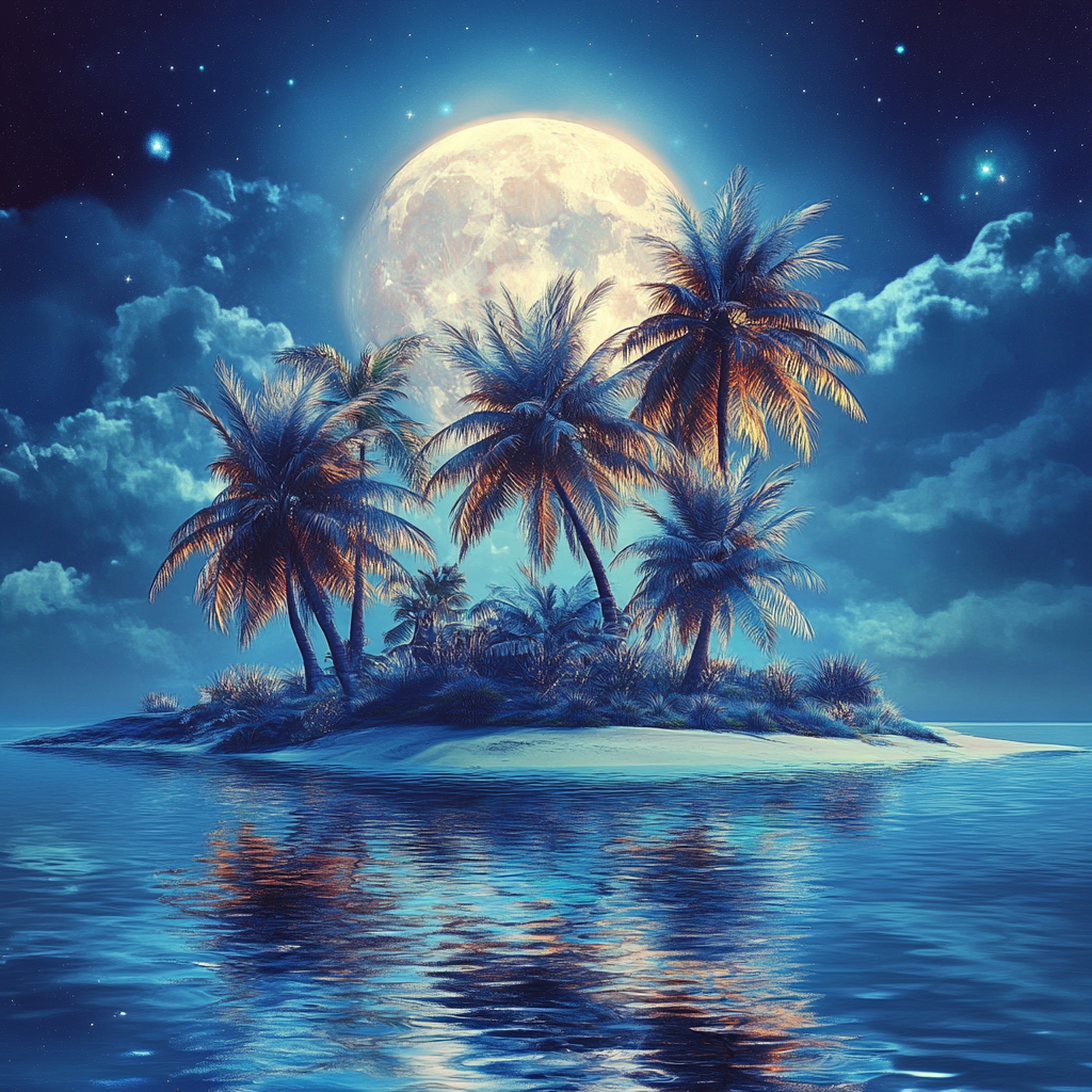 Tranquil Tropical Island - Diamond Painting