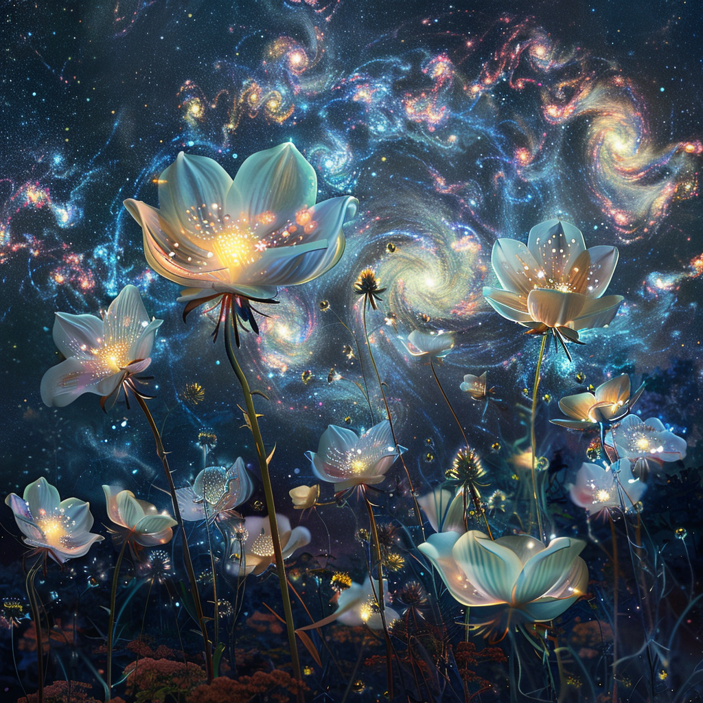 Mysterious Flowers - Diamond Painting