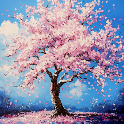 Beautiful Cherry Blossom Tree - Diamond Painting