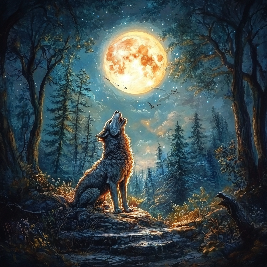 Werewolf Howling - Diamond Painting