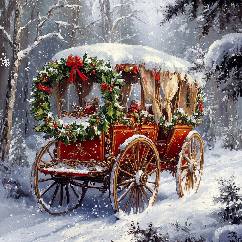 Victorian Christmas Sleigh Ride - Diamond Painting