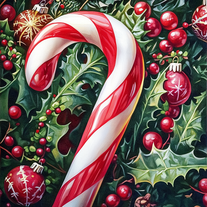 Vibrant Candy Cane - Diamond Painting