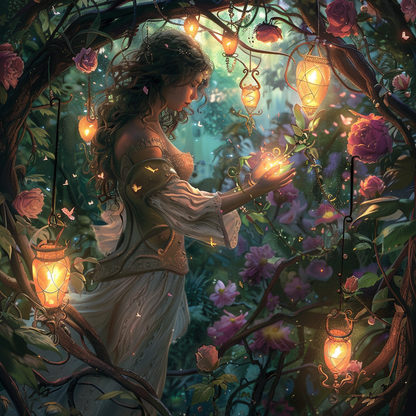 Princess In The Garden - Diamond Painting