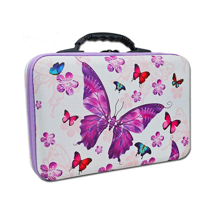 DIY Diamond Painting Tool Portable Storage Box 60 Packing Pink Butterfly Printing Bag