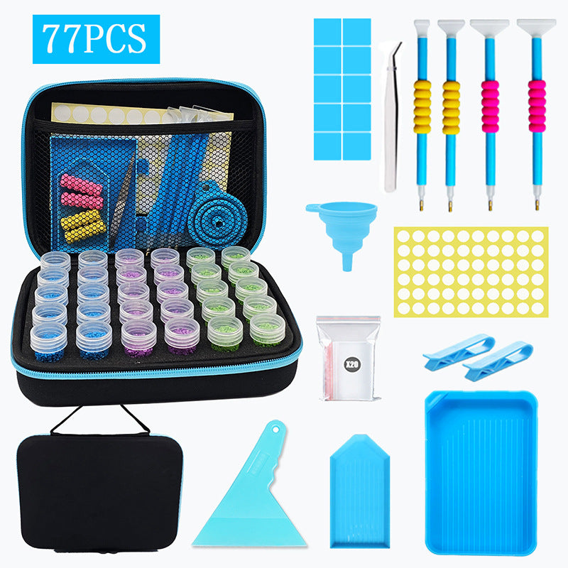 Diamond Painting Kit 60 Bottles Handbag Multifunctional Dot Drill Pen Set