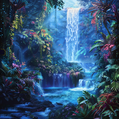 Waterfall Of Floating - Diamond Painting