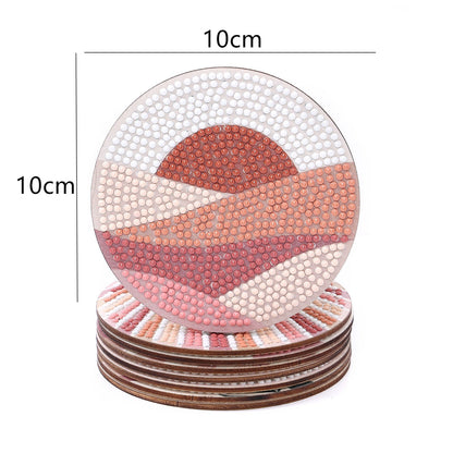 DIY Pink Landscape - Diamond Coasters