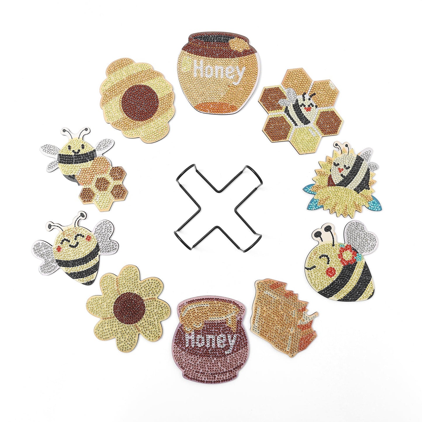 DIY Honeybee - Diamond Coasters