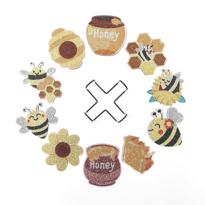 DIY Honeybee - Diamond Coasters