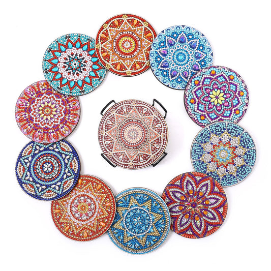 DIY Mandala J  - Diamond Coasters