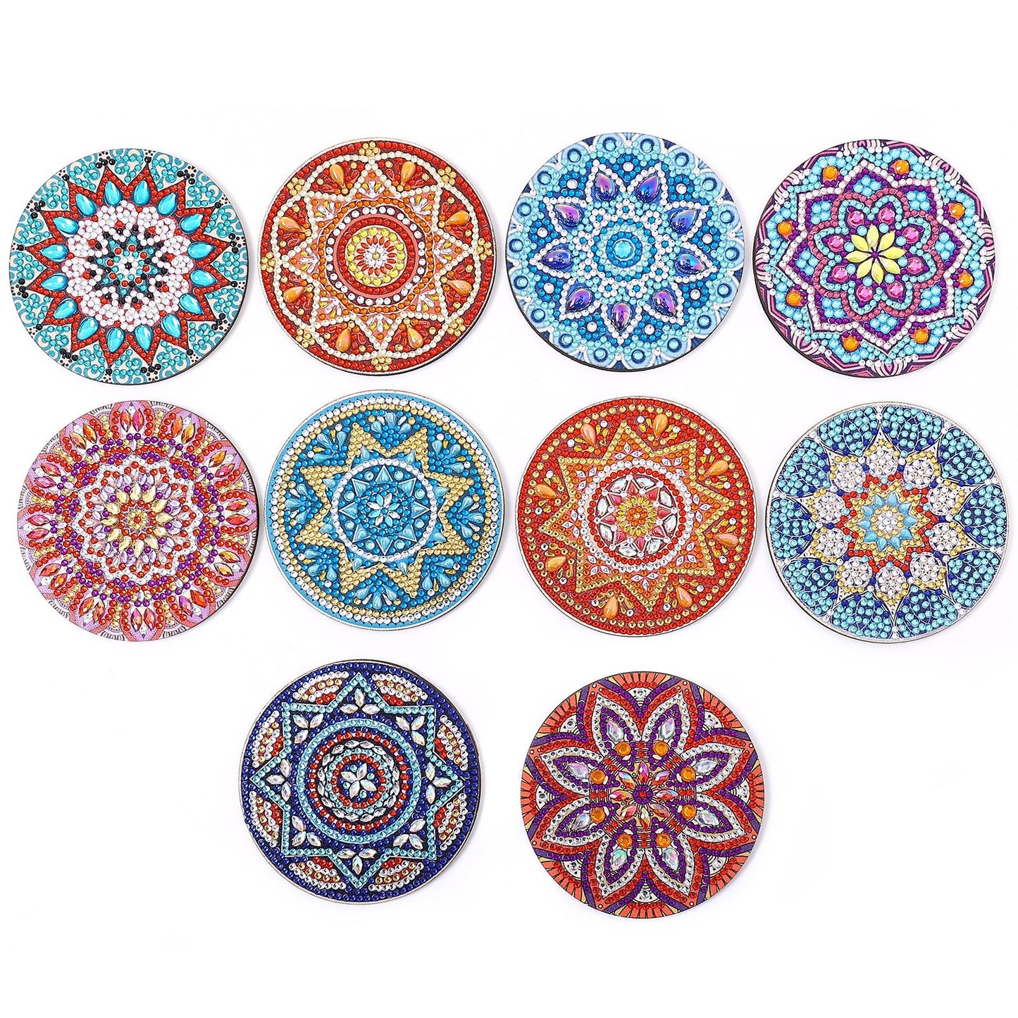 DIY Mandala J  - Diamond Coasters